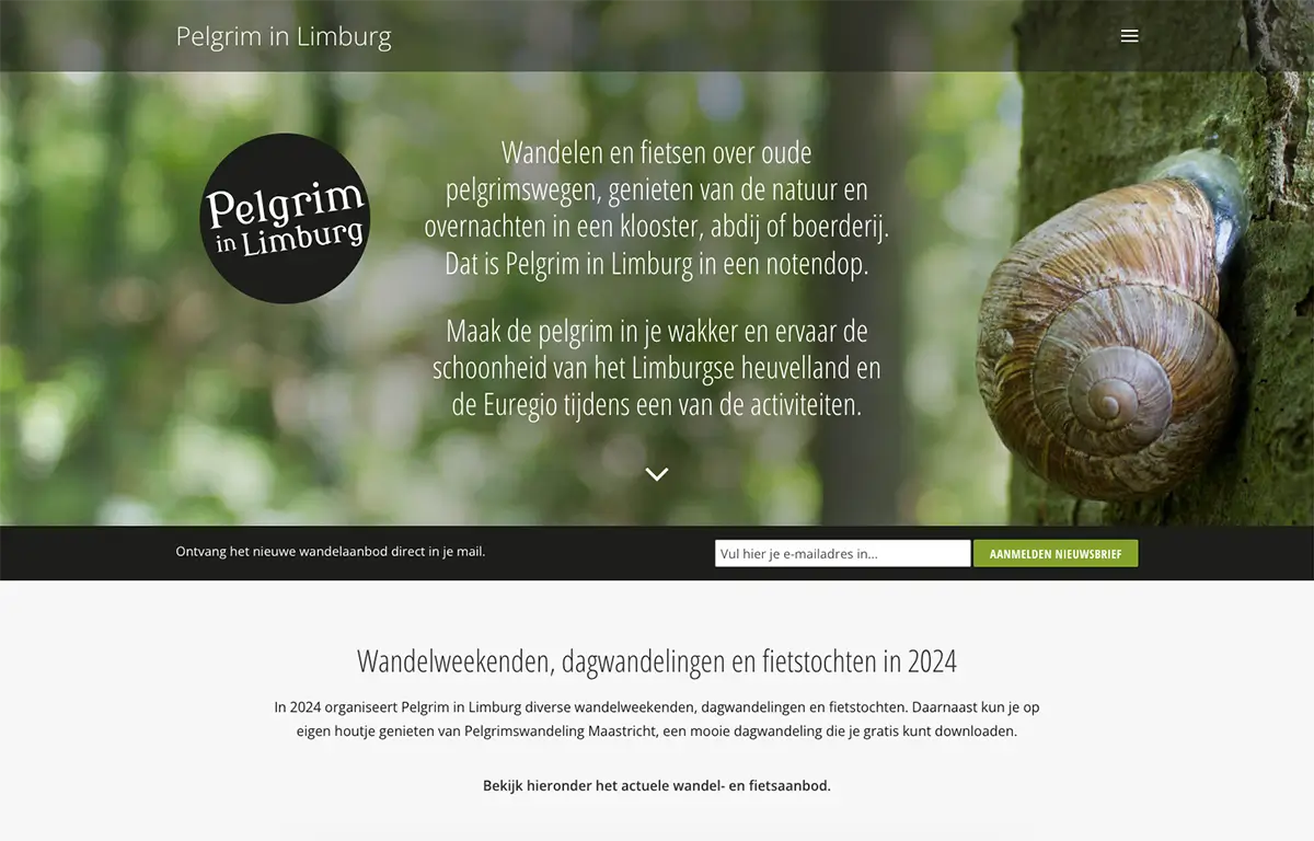 Website Pelgrim in Limburg